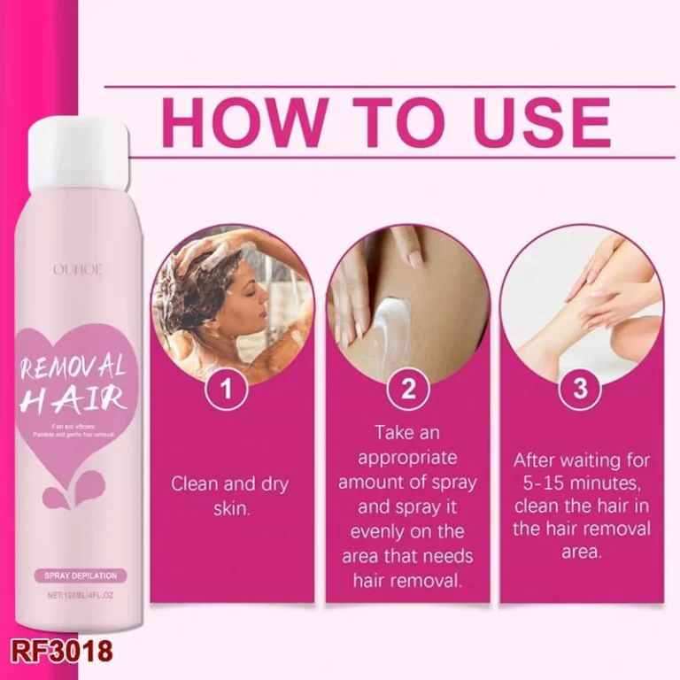 Hair Removal Spray 120ml, Fast and Efficient Gentle and Painless Hair Removal.