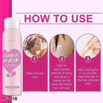 Hair Removal Spray 120ml, Fast and Efficient Gentle and Painless Hair Removal.