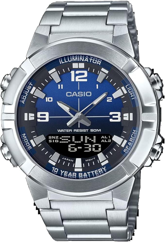 CASIO ANALOGUE DIGITAL MENS STAINLESS STEEL - Star Deal Treasure