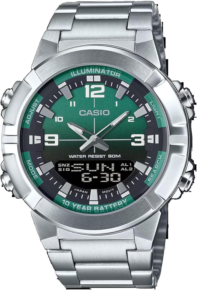 CASIO ANALOGUE DIGITAL MENS STAINLESS STEEL - Star Deal Treasure