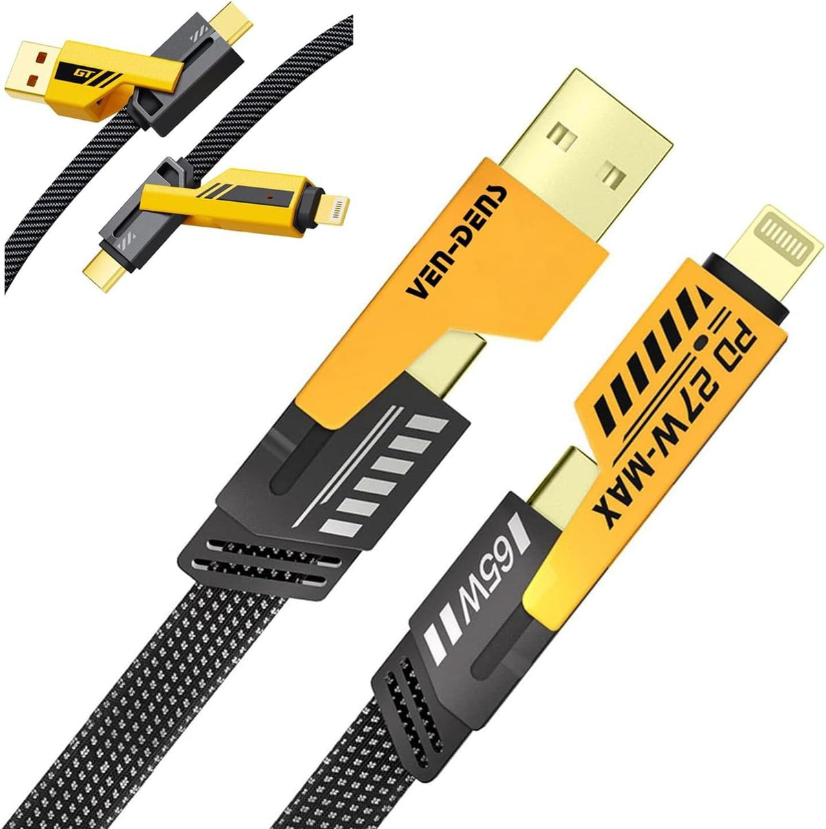 4-in-1 Fast Charging & Data Transfer Cable – 480Mbps Multi-Connector Cable - Star Deal Treasure