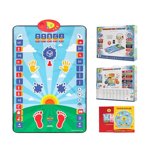 green and white Color Interactive Kids Educational Prayer Mat With Audio