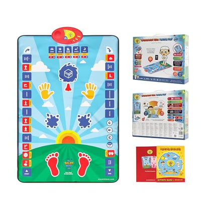 green and white Color Interactive Kids Educational Prayer Mat With Audio