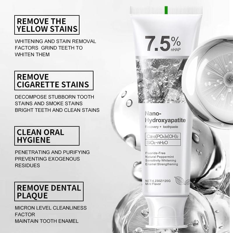 7.5% Nano Hydroxyapatite Fluoride Toothpaste for Teeth Whitening - Star Deal Treasure