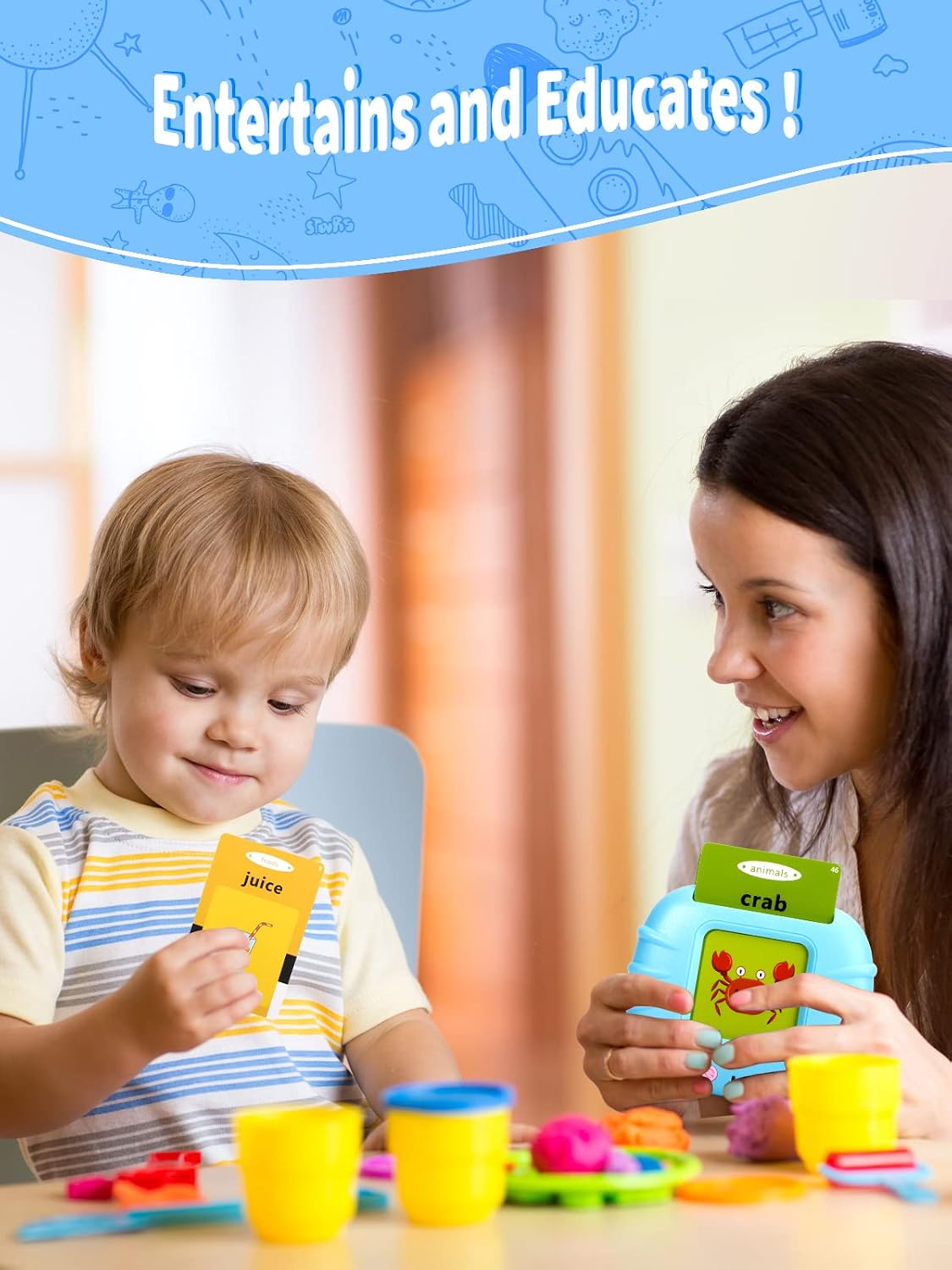 Talking Flash Card Reader – 224-Word Montessori Learning Toy