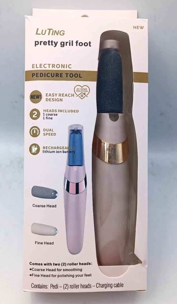 Electric Pedicure Foot File – Rechargeable Callus Remover for Smooth Feet