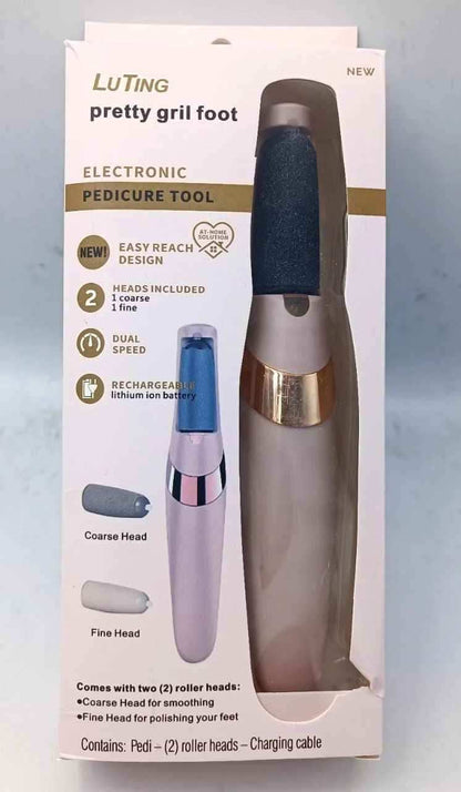 Electric Pedicure Foot File – Rechargeable Callus Remover for Smooth Feet