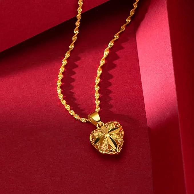 Gold Heart Necklace for Women - Star Deal Treasure