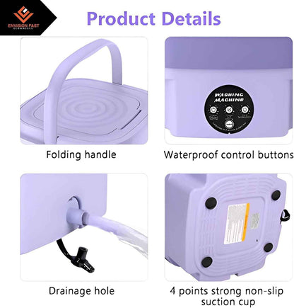 5.5KG Portable Foldable Washing Machine with Spin Dryer