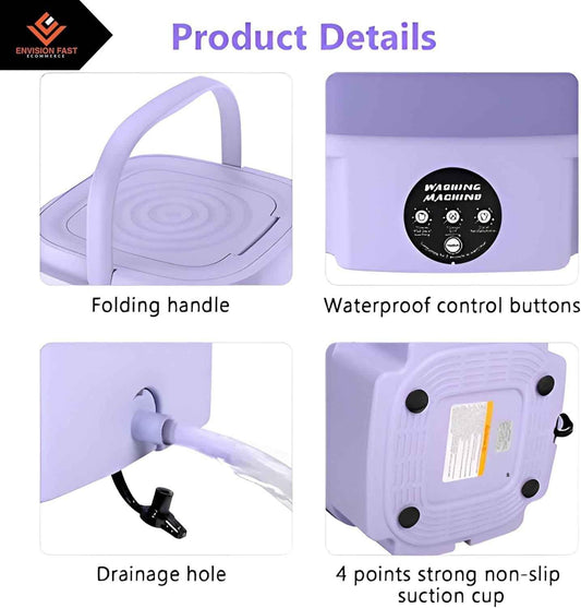 5.5KG Portable Foldable Washing Machine with Spin Dryer