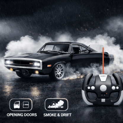 MOIVA RC Classic Muscle Car – Remote-Controlled Racing Car with Smoke & Drift Effects