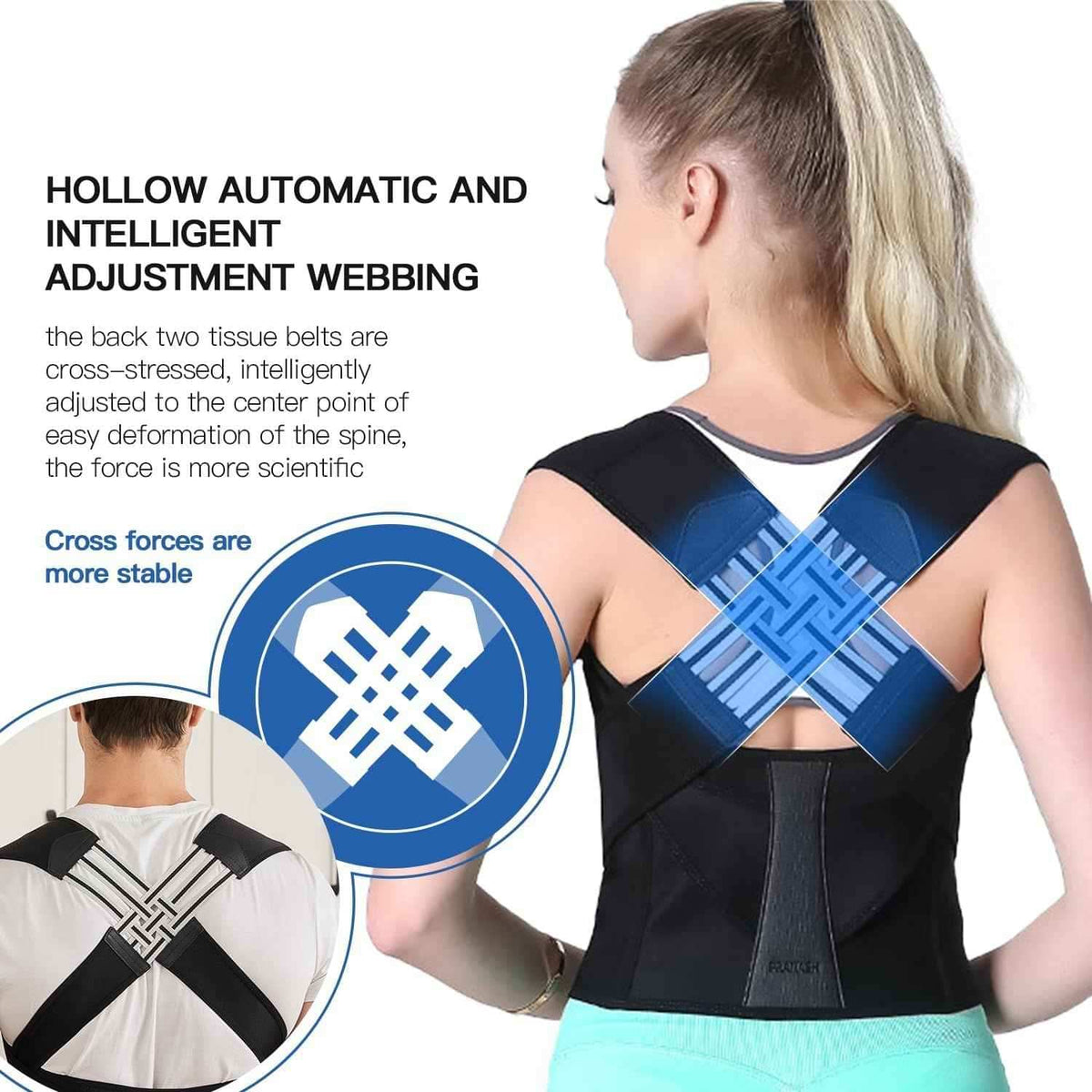Adjustable Posture Corrector Belt – Back, Shoulder & Spine Support