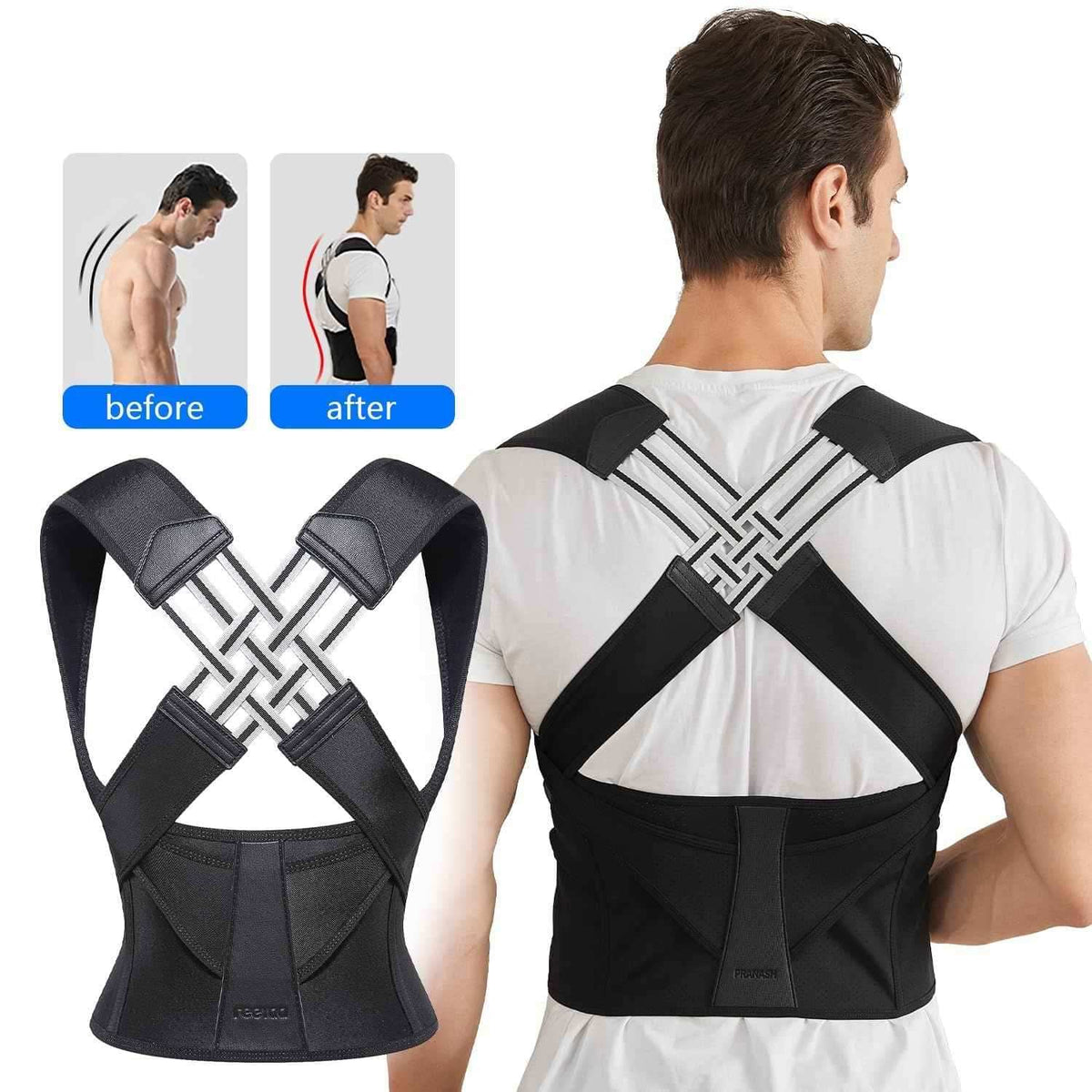 Adjustable Posture Corrector Belt – Back, Shoulder & Spine Support