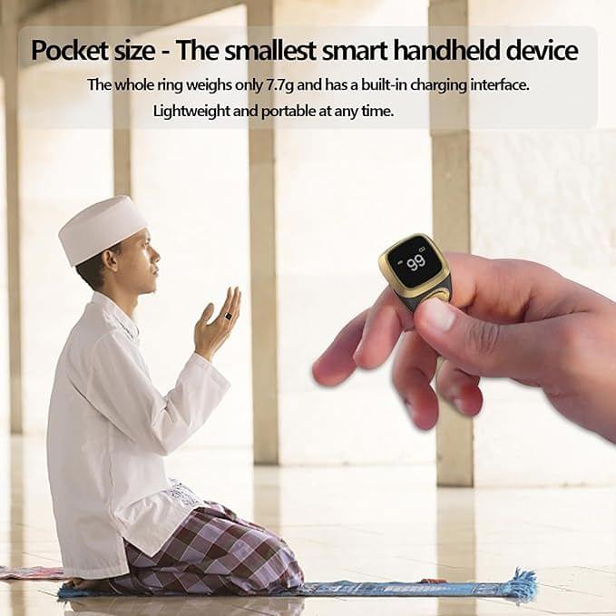iQIBLA Smart Tasbih Zikr Ring- Muslim Prayer- Prayer timing reminder - Star Deal Treasure
